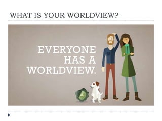 WHAT IS YOUR WORLDVIEW?
 