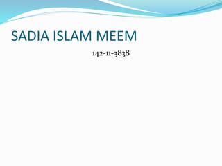 SADIA ISLAM MEEM
142-11-3838
 