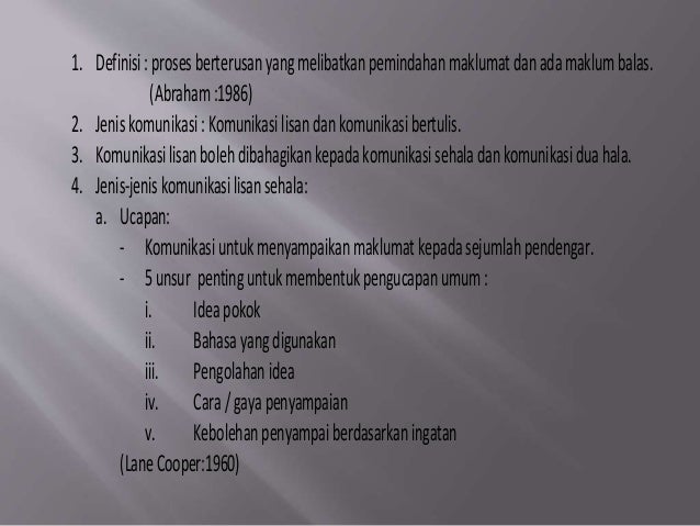 Bab 4 Komunikasi Lisan