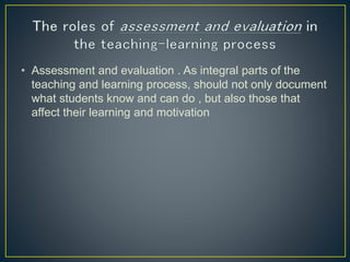 Assessment and Evaluation | PPTX