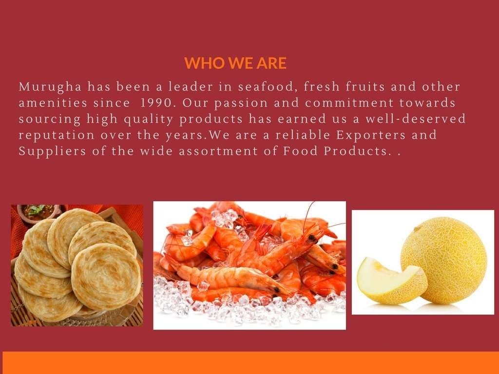 Business Proposal Frozen Seafood & Fresh fruit Exporters