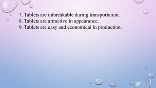 Pharmaceutics and Tablet | PPTX