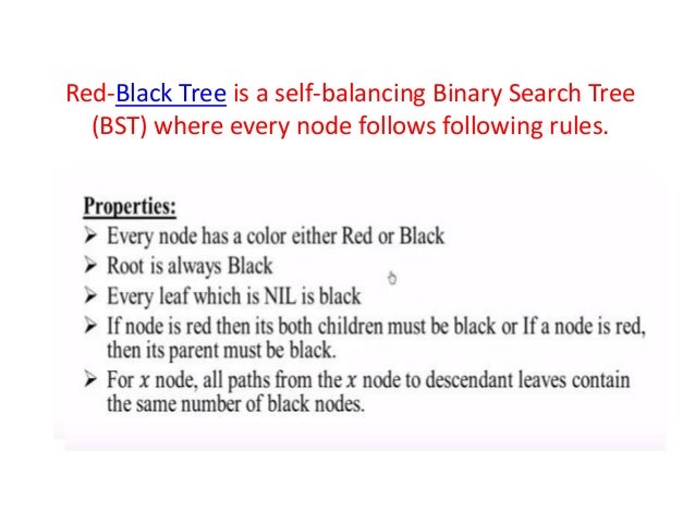 RED BLACK TREE EXPLANATION