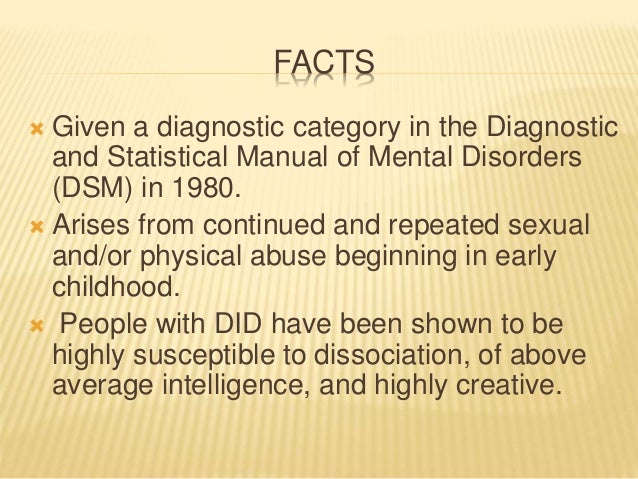 Multiple personality disorder