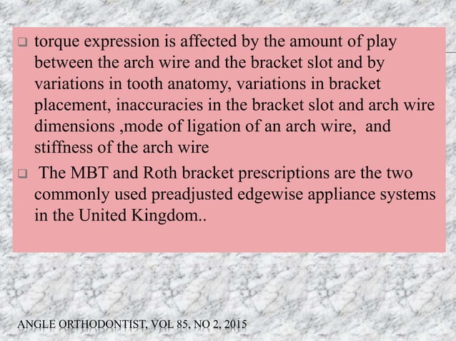Torque in orthodontics | PPTX