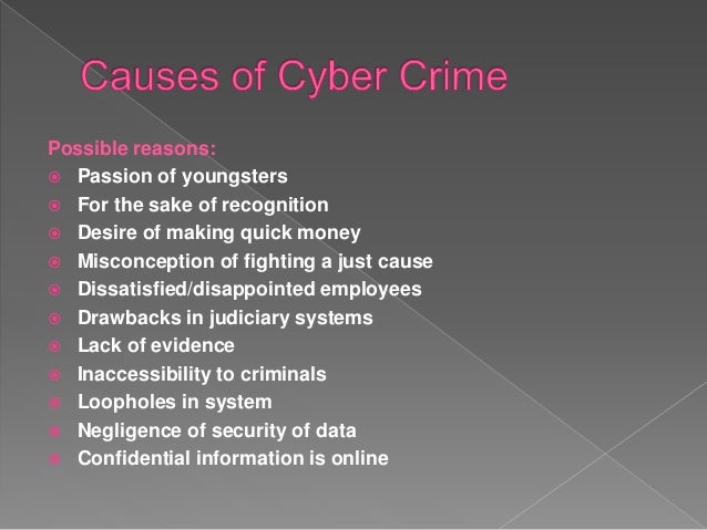 causes of cyber crime research paper