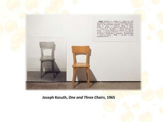Joseph Kosuth, One and Three Chairs, 1965
 