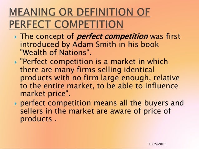 Perfect Competition Definition