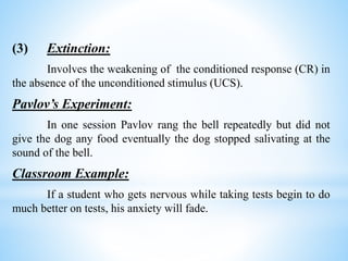 Counterconditioning Extinction Example learning and Behavioral Approaches to Learning | PPTX