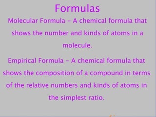 Percent Composition and Formulas