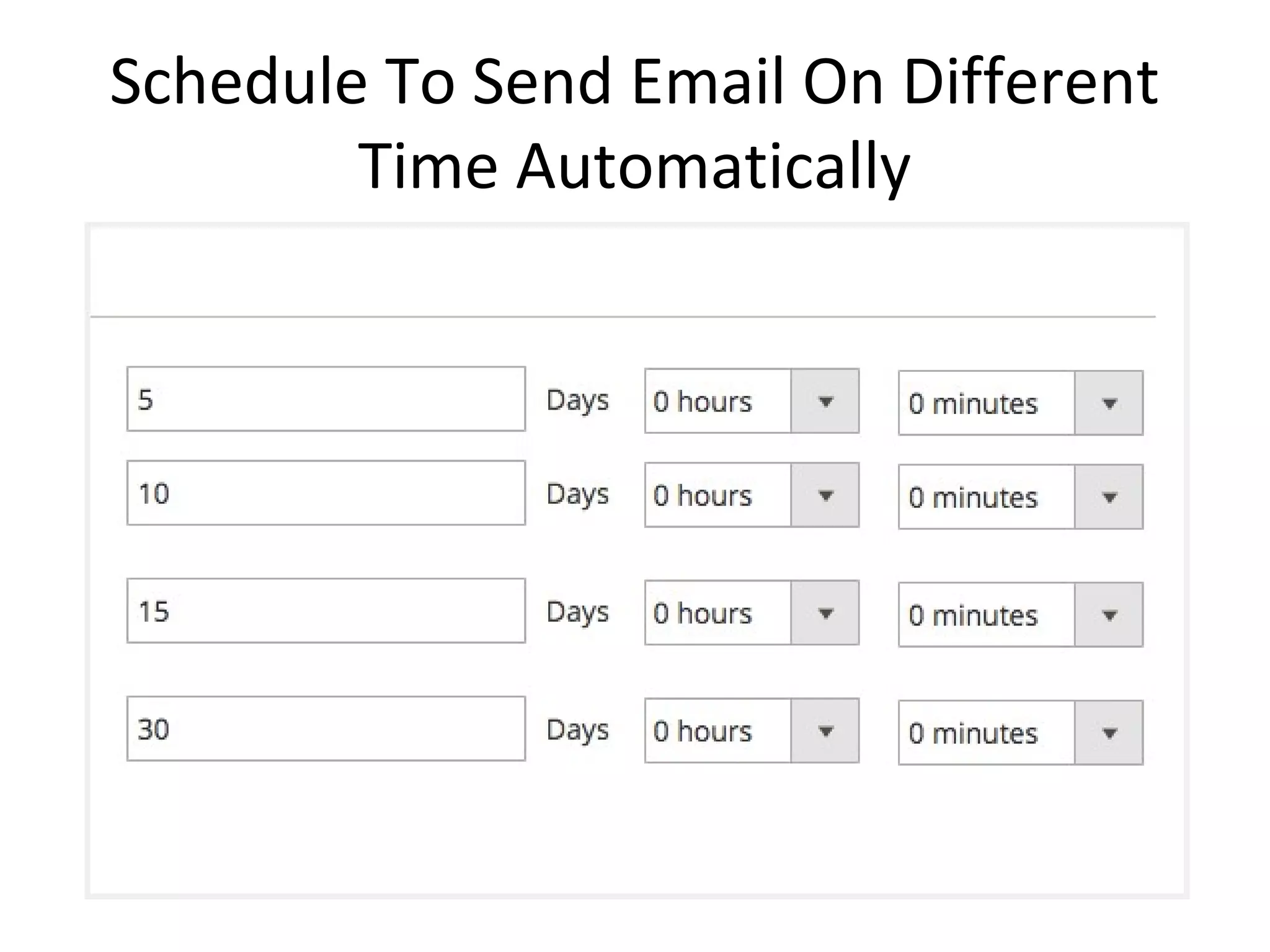 Schedule To Send Email On Different
Time Automatically
 
