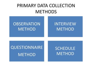 data collection primary secondary methods | PPT