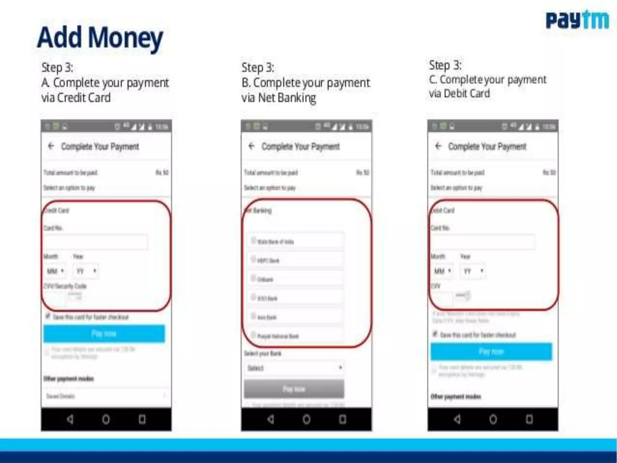 how to add money to paytm
