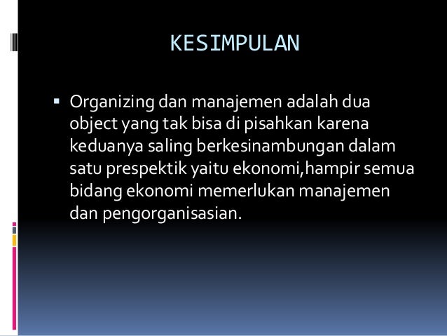 Definisi Pengorganisasian
