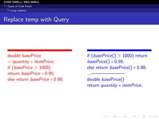 Code Smells and Its type (With Example) | PDF