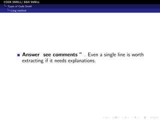 Code Smells and Its type (With Example) | PDF
