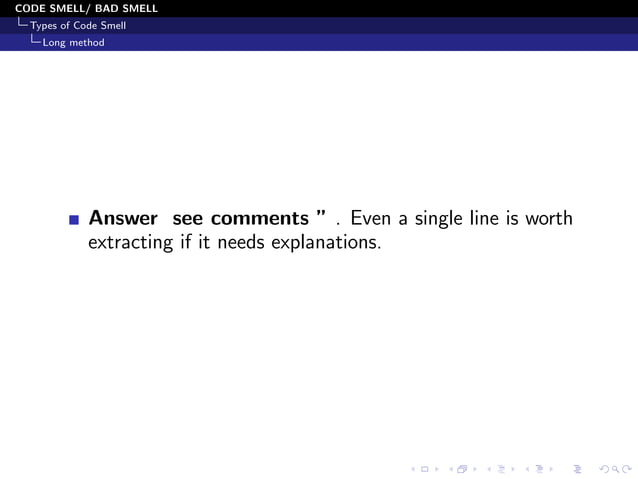Code Smells and Its type (With Example) | PDF