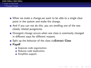 Code Smells and Its type (With Example) | PDF