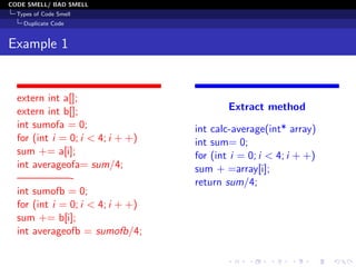 Code Smells and Its type (With Example) | PDF