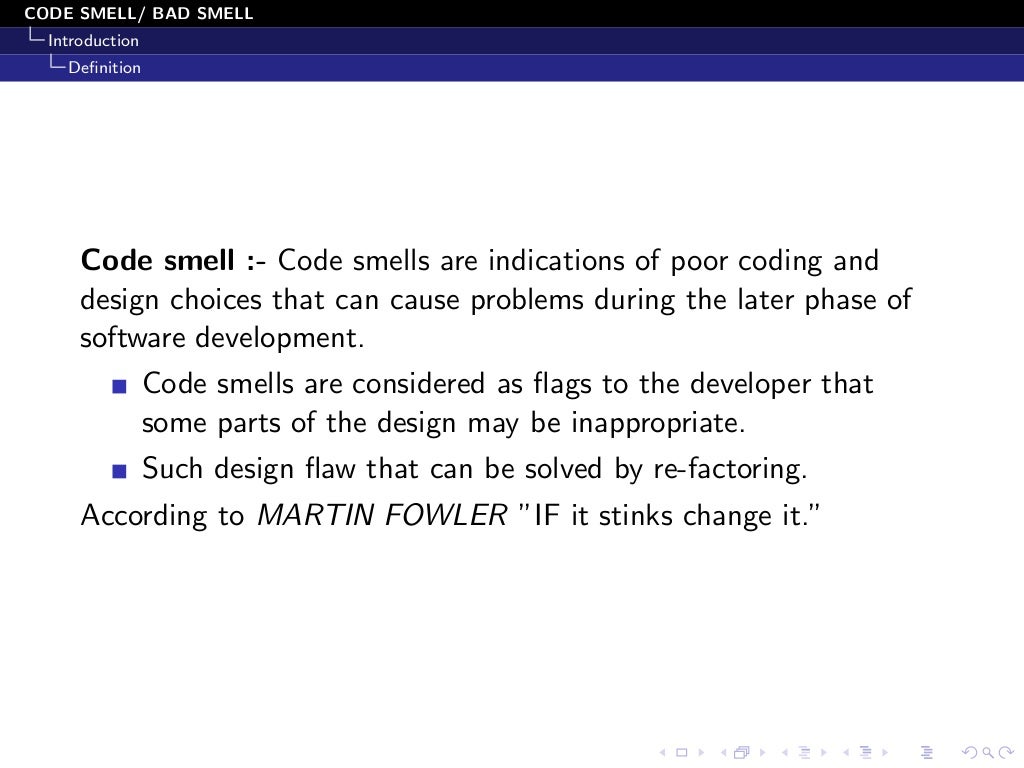 Code Smells and Its type (With Example)