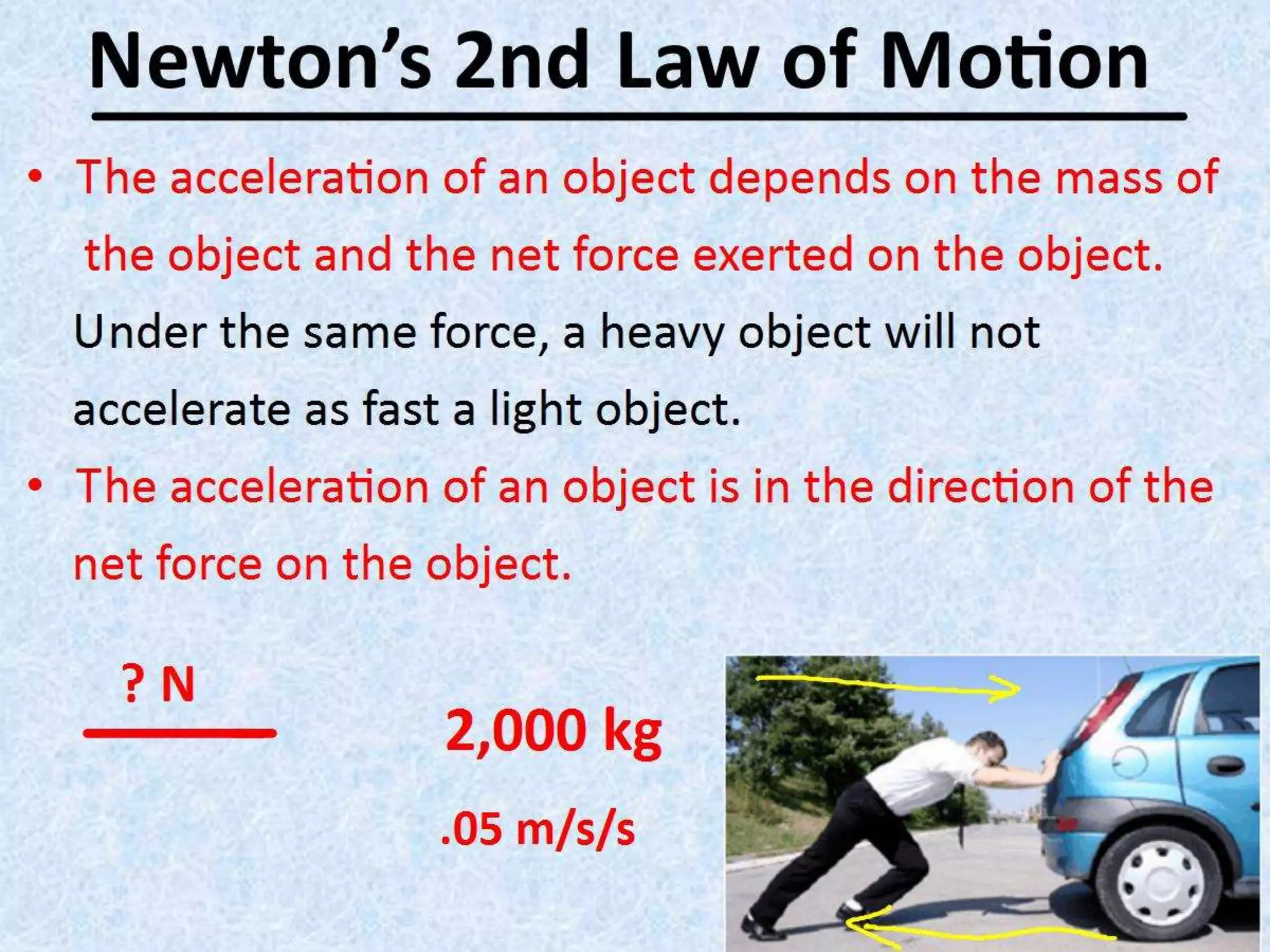 Newton s Second Law PPTX