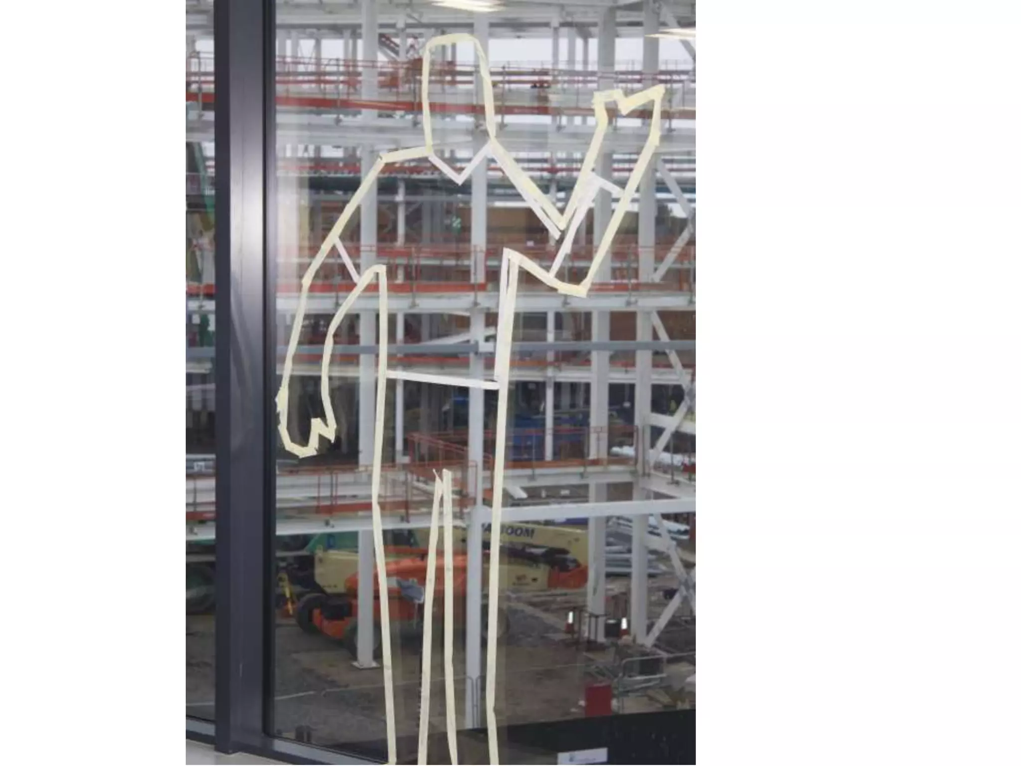 Masking tape art - Liam, Karan + Connor