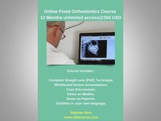 online fixed orthodontics course