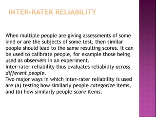 validity and reliability | PPTX