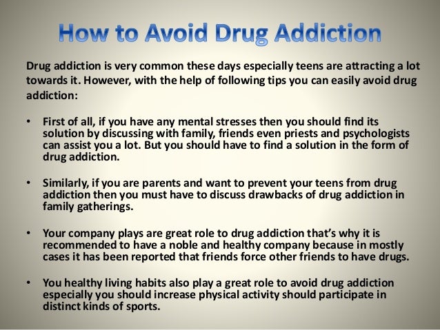 How to Avoid Drug Addiction
