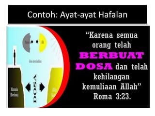 Contoh: Ayat-ayat Hafalan
 