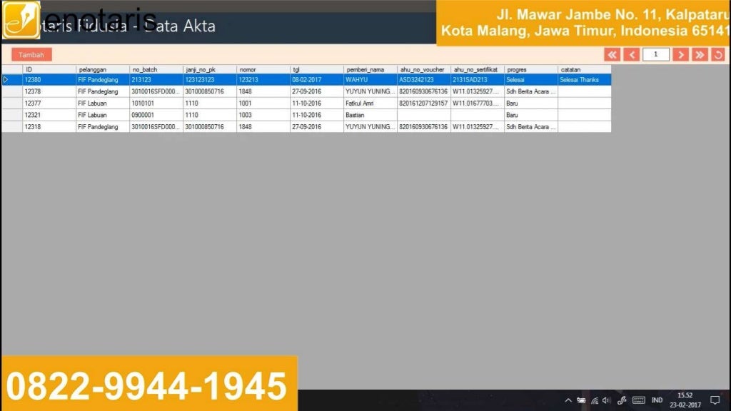 082299441945(Tsel) Software Aplikasi Notaris Fidusia 082299441945(Tsel) Software Aplikasi Notaris Fidusia