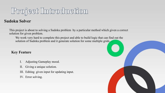 Final Presentation Of Sudoku Solver Project