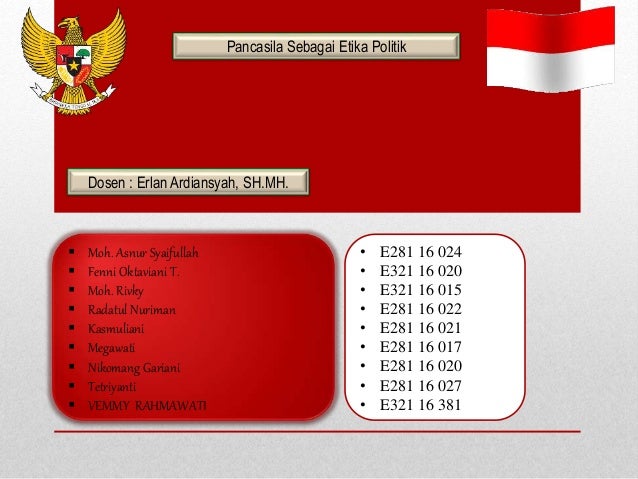 Pancasila Sebagai Etika Politik