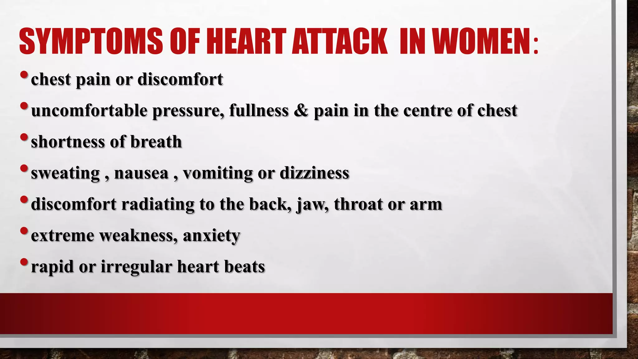 Heart Attack Prevention In Women Pptx