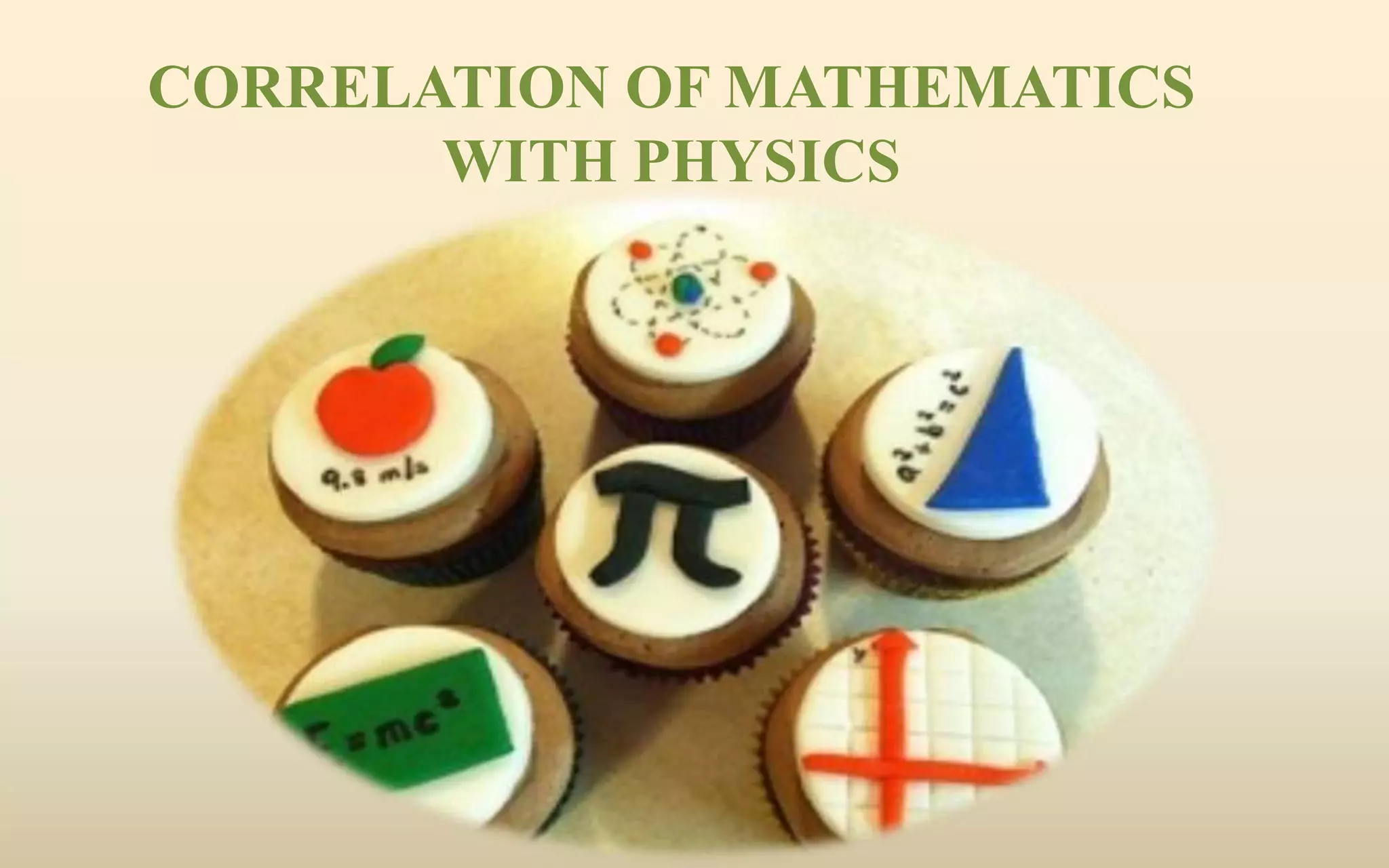 CORRELATION OF MATHEMATICS
WITH PHYSICS
 