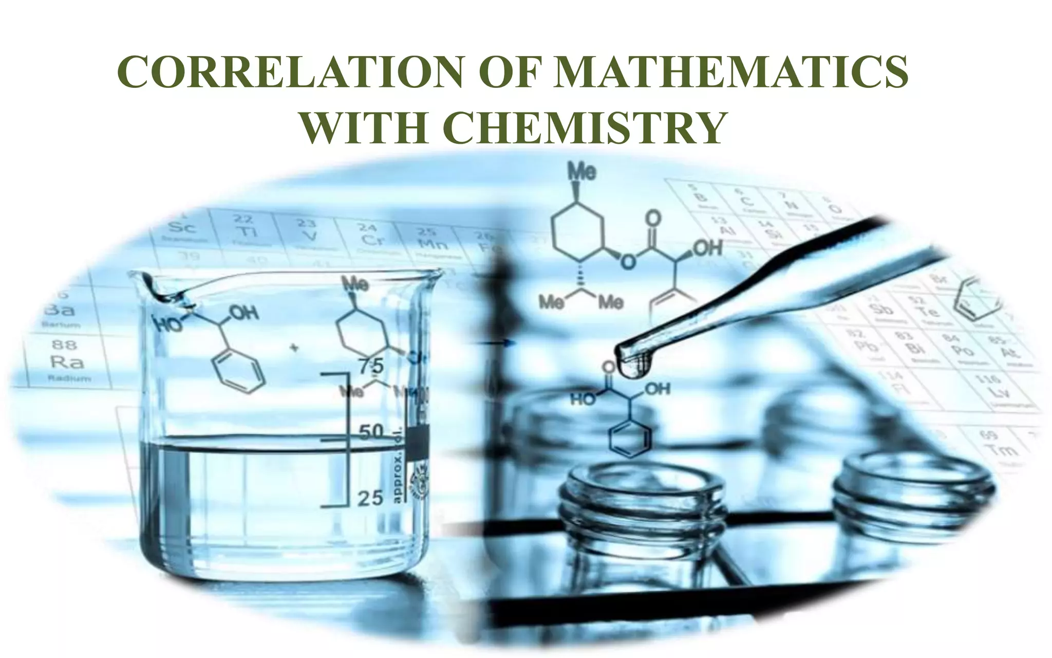 CORRELATION OF MATHEMATICS
WITH CHEMISTRY
 