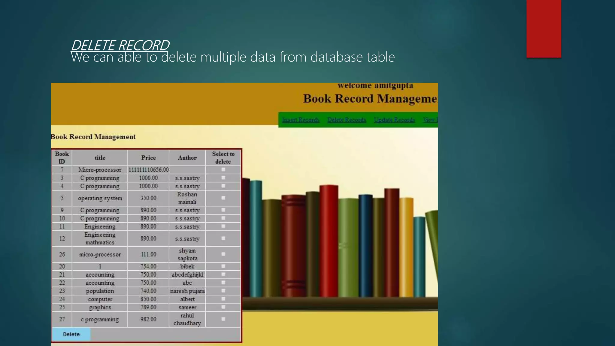 Report of Student management system | PPTX | Operating Systems ...