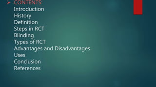 RANDOMIZED CONTROLLED TRIALS | PPTX