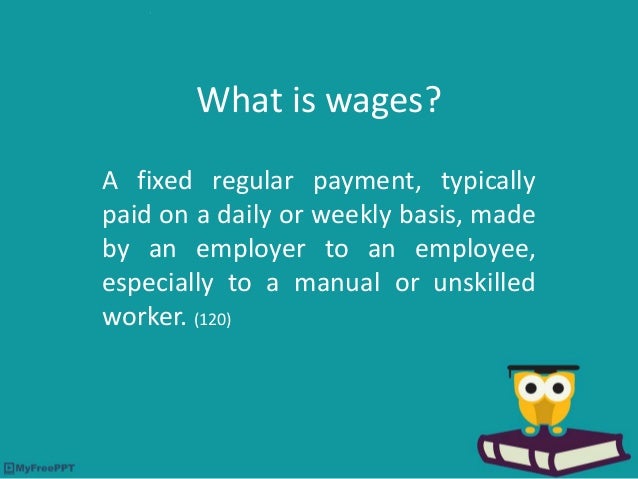 Wages And Payments