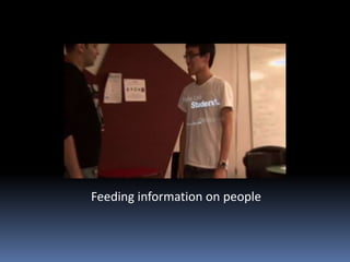 Feeding information on people
 