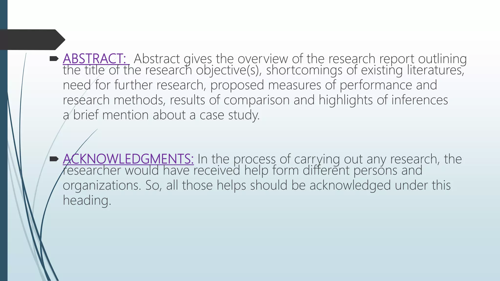 structure of research report | PPTX