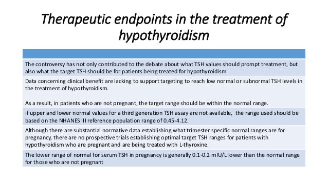 What is normal tsh in pregnancy