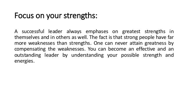 ways to improve leadership skills greatest strengths as a leader
