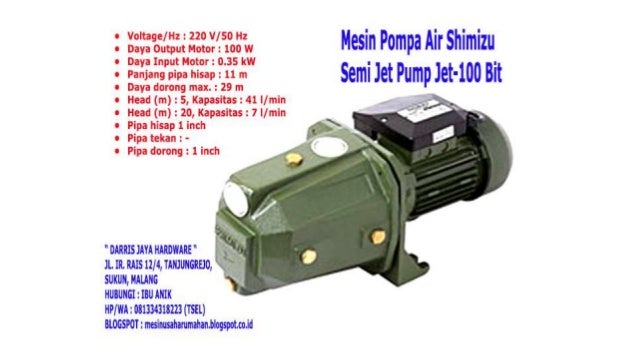 Mesin Pompa Air Shimizu, Mesin Pompa Air Semi Jet Pump, Mesin Pompa A…