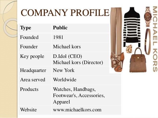michael kors company information