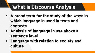 What is Discourse analysis | PPTX