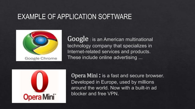 Computer Software and Application Software | PPT