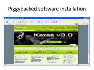 Piggybacked software installation
 