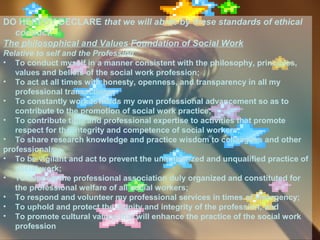 The philosophical values and foundations of social work | PPT