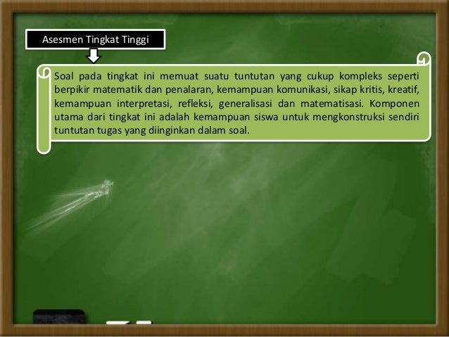 Asesmen pembelajaran matematika ppt